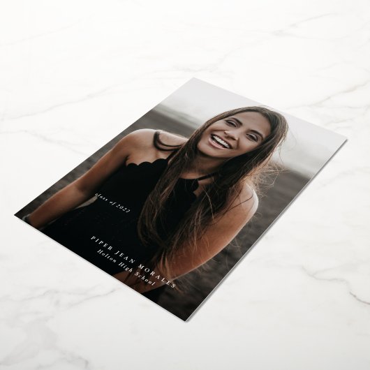 Modern Scripted Afstuderen het Volledige Afstudere Folie Uitnodiging (Gedraaid)