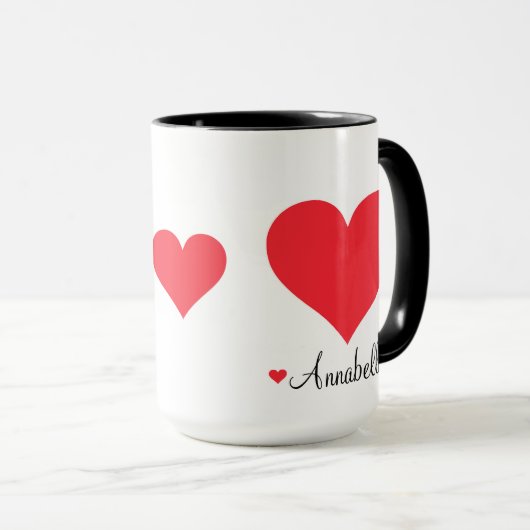 Modern scriptgeschenk voor haar eenvoudige elegant mok (Voorkant rechts)