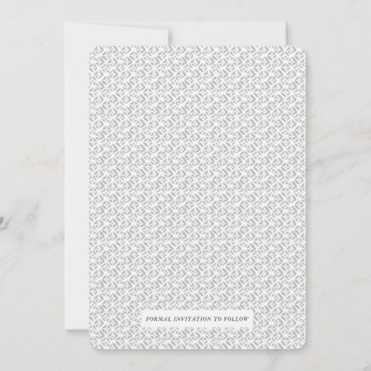 Modern scriptkader | Aangepaste foto De datum opsl Save The Date (Achterkant)