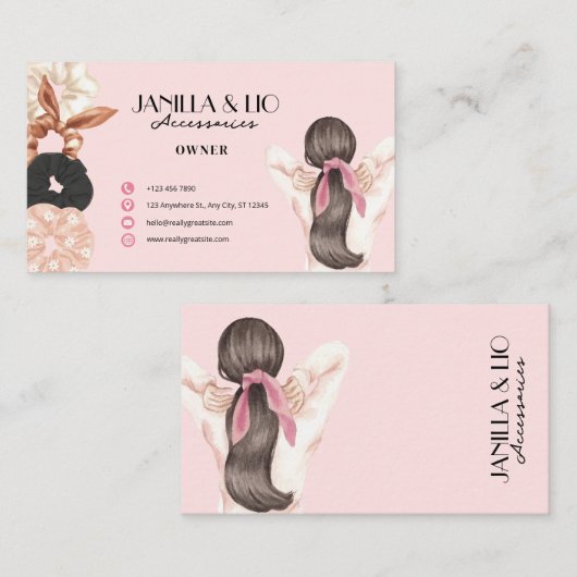 Modern Scrunchie Visitekaartje (Voorkant / Achterkant)