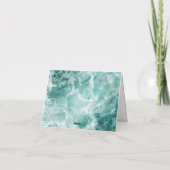 Modern Seafoam Silver Wedding Color Name Notitiekaartje (Achterkant)