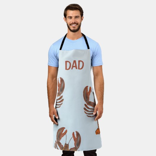 Modern Seafood Lobster Chef Trendy Dad Schort (Gedragen)