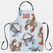 Modern Seafood Lobster en Crabs Trendy Dad Schort (Voorkant)
