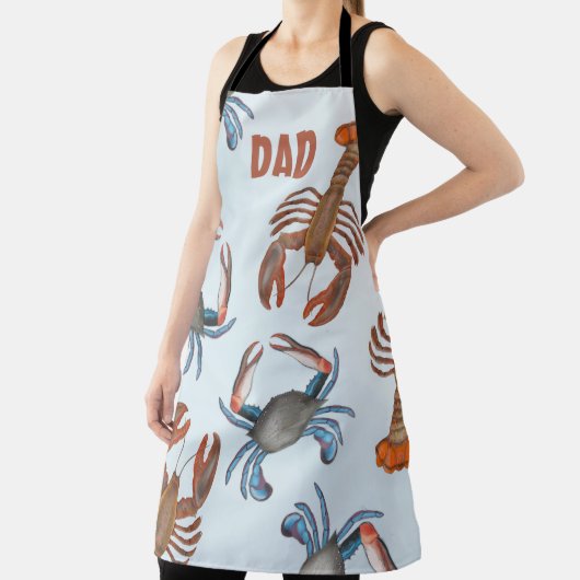 Modern Seafood Lobster en Crabs Trendy Dad Schort (Insitu)