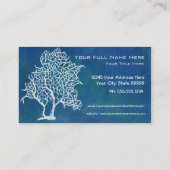 Modern Seashore Beach Ocean Coral Water Business Visitekaartje (Achterkant)