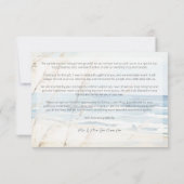 Modern Seaside Waterverf Beach Bruiloft Bedankkaart (Achterkant)