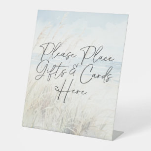 Modern Seaside Waterverf Beach Vrijgezellenfeest G Reclamebord Met Voetstuk