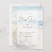 Modern Seaside Waterverf Beach Vrijgezellenfeest Kaart (Voorkant)