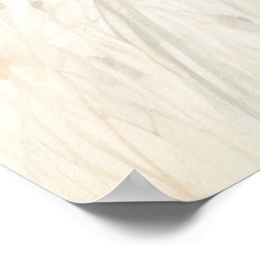 Modern Seaside Waterverf bruiloft welkom Poster (Hoek)