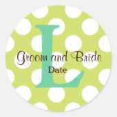 Modern Seaside Wedding Monogram Sticker (Voorkant)
