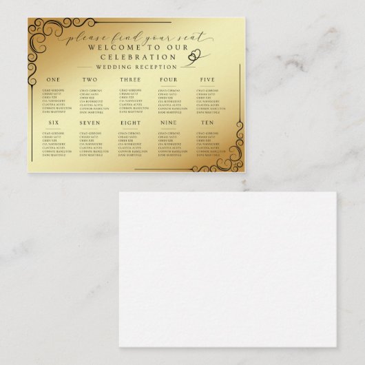 Modern Seating Arrangement Template - Editable Cla Visitekaartje (Voorkant / Achterkant)