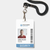 Modern Security Company Guard ID Badge (Voorkant met koord)
