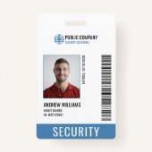 Modern Security Company Guard ID Badge (Voorkant)