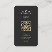 Modern Security Monogram Zwart Visitekaartje (Achterkant)