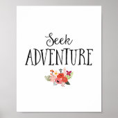 Modern Seek Adventure Nursery Art Poster (Voorkant)