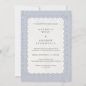 Modern Seigaiha Beach Wedding Kaart (Voorkant)