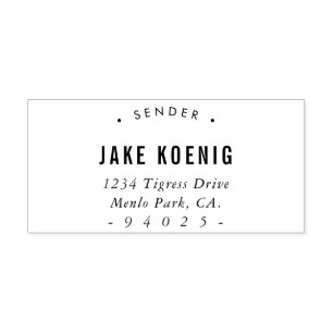 MODERN SELF PRE ADRES retour naar afzender van Rubberstempel