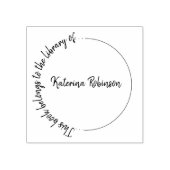 Modern Semicirkel handgeschreven aangepast boek Rubberstempel (Afrduk)