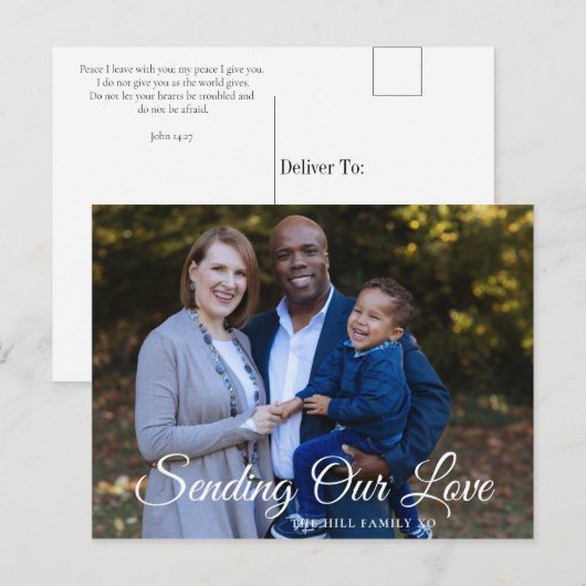 Modern Sending Love Bable Personalized Briefkaart (Voorkant / Achterkant)