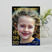 Modern Senior Afstuderen Magazine Hoesje Afstudeer Folie Uitnodiging (Staand Voorkant)