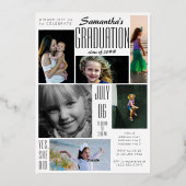 Modern Senior Afstuderen Magazine Hoesje Afstudeer Folie Uitnodiging (Achterkant)