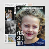 Modern Senior Afstuderen Magazine Hoesje Afstudeer Kaart (Voorkant / Achterkant)