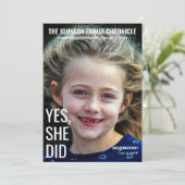 Modern Senior Afstuderen Magazine Hoesje Afstudeer Kaart (Staand voorkant)