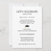 Modern Senior Baseball Player Photo Graduation Kaart (Achterkant)