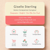 Modern Senior Caregiver Home Help Visitekaartje