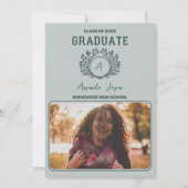 Modern Senior Graduation Photo Party Kaart (Voorkant)