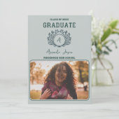 Modern Senior Graduation Photo Party Kaart (Staand voorkant)