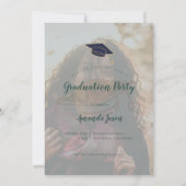 Modern Senior Graduation Photo Party Kaart (Achterkant)