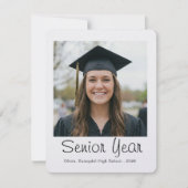 Modern Senior Year Script Class of 2026 Photo Card (Voorkant)