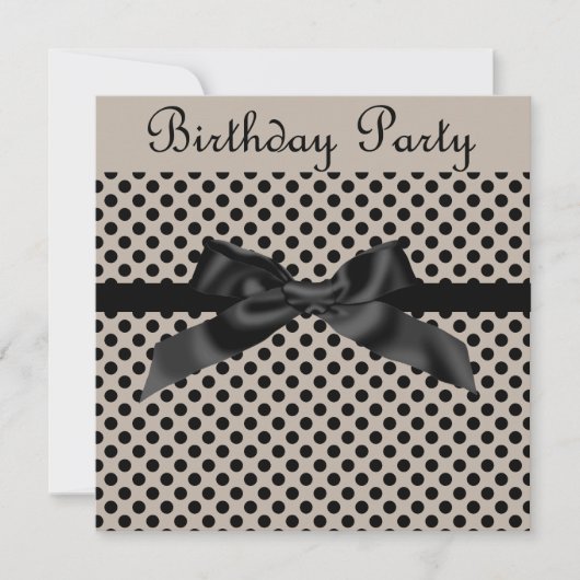 MODERN SEPIA SPOT BOW PARTIJINVITATIE KAART (Voorkant)