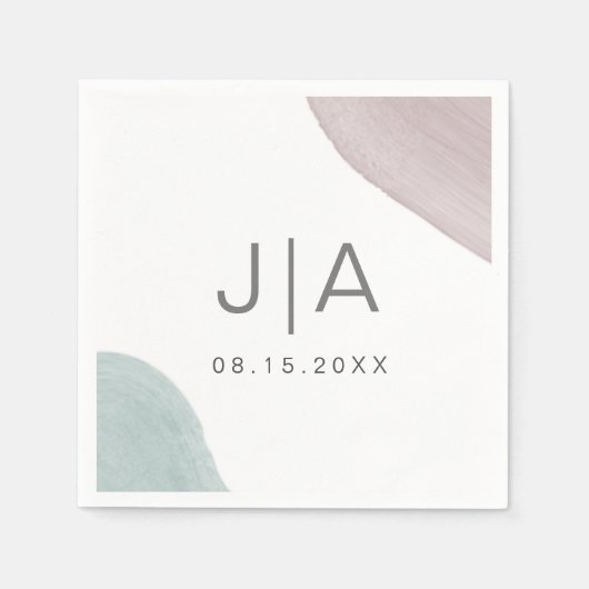 Modern Serenity | Monogram Papieren Servet (Voorkant)