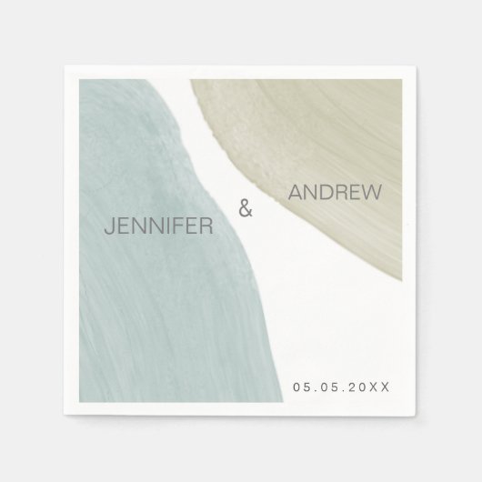 Modern Serenity | Monogram Papieren Servet (Voorkant)