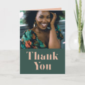 Modern Serif Blush en Green Afstuderen Hartelijk d Kaart (Voorkant)