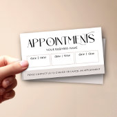 Modern Serif Font Logo Salon or Spa Taupe & White Afsprakenkaartje
