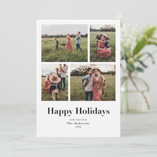 Modern Serif Multiple Prettige feestdagen Feestdagenkaart (Staand voorkant)