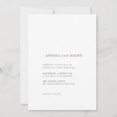Modern Serif Typography Black and White Wedding Kaart (Voorkant)