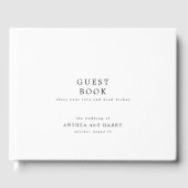Modern Serif Typography Editorial Wedding Gastenboek (Voorkant)
