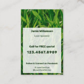 Modern Service List Call to Action Lawn Care Visitekaartje (Achterkant)