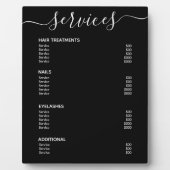 Modern servicemenu voor zwarte zout met hyperlinks fotoplaat (Voorkant)