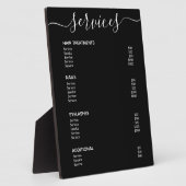 Modern servicemenu voor zwarte zout met hyperlinks fotoplaat (Zijkant)