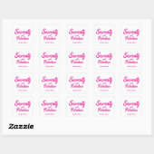 Modern Seventy and Fabulous Pink 70th Birthday Vierkante Sticker (Vel)
