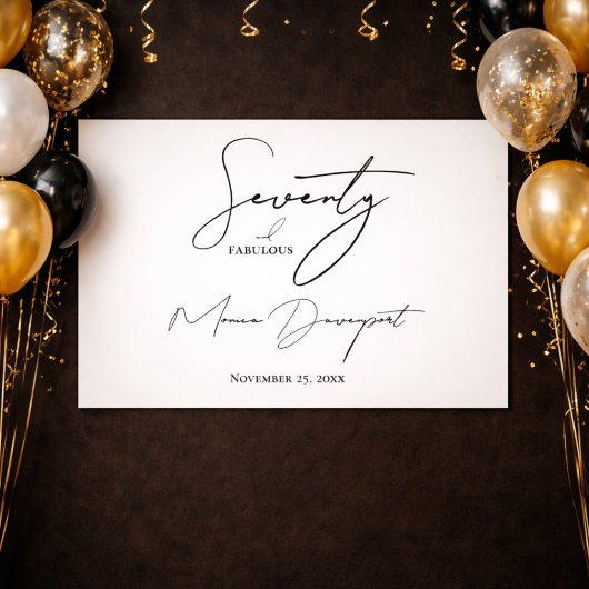 Modern Seventy and Fabulous Poster