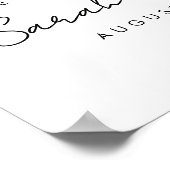 Modern Seveny Black White Photo 70th Birthday Poster (Hoek)