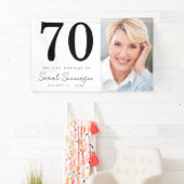 Modern Seveny Black White Photo 70th Birthday Spandoek (Insitu)