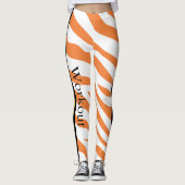 Modern sfeervol design voor workout l Sinaasappel Leggings (Voorkant)