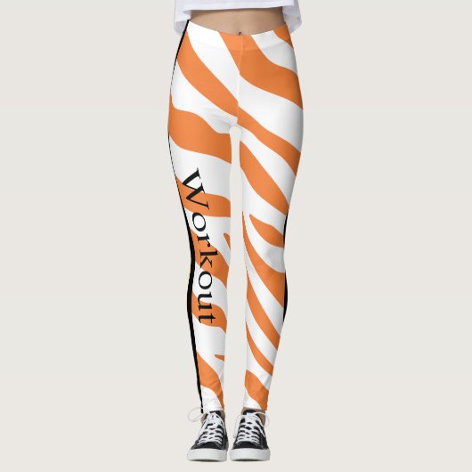 Modern sfeervol design voor workout l Sinaasappel Leggings (Voorkant)